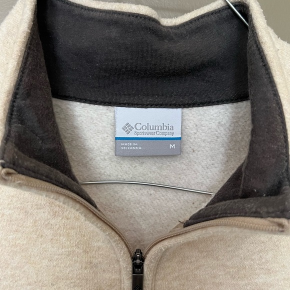 Columbia Quarter Zip Oatmeal Color Size Medium - Picture 2 of 3